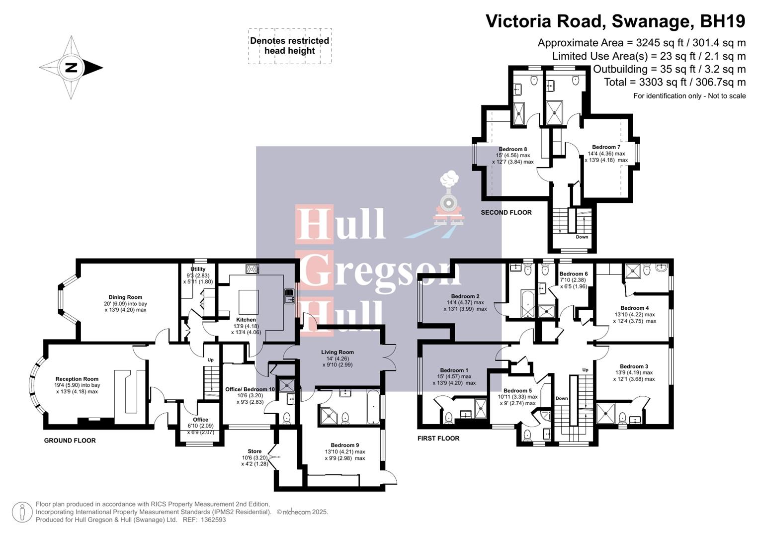 Floorplan for Victoria Road, Swanage