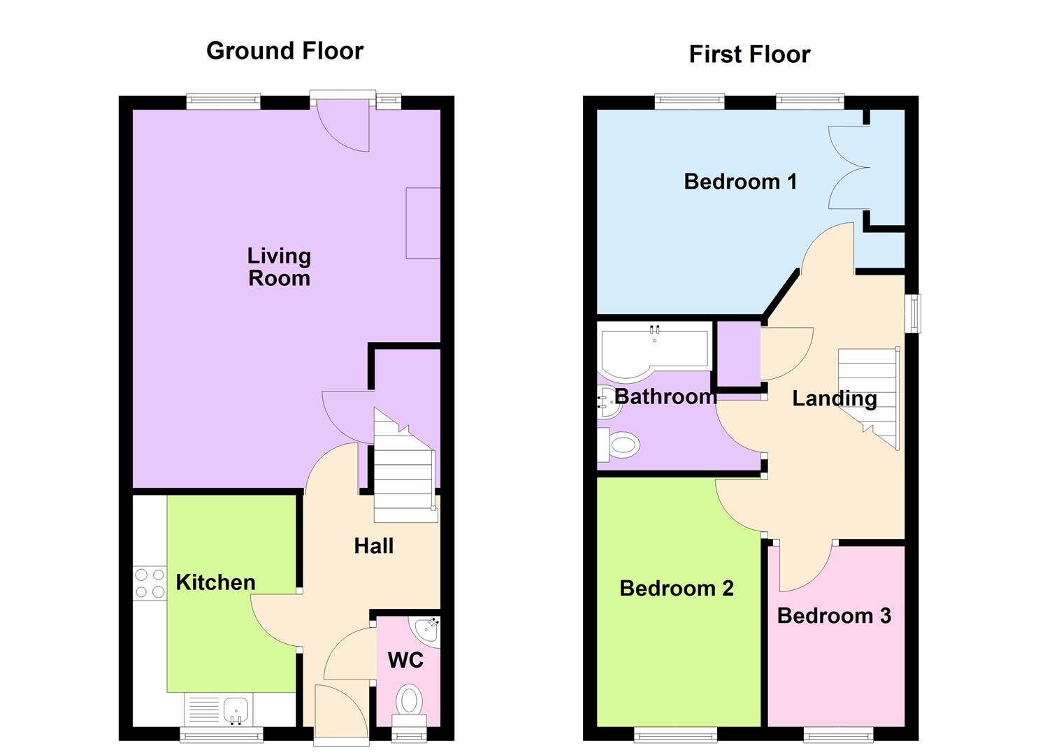 Floorplan for Sprague Close, Weymouth