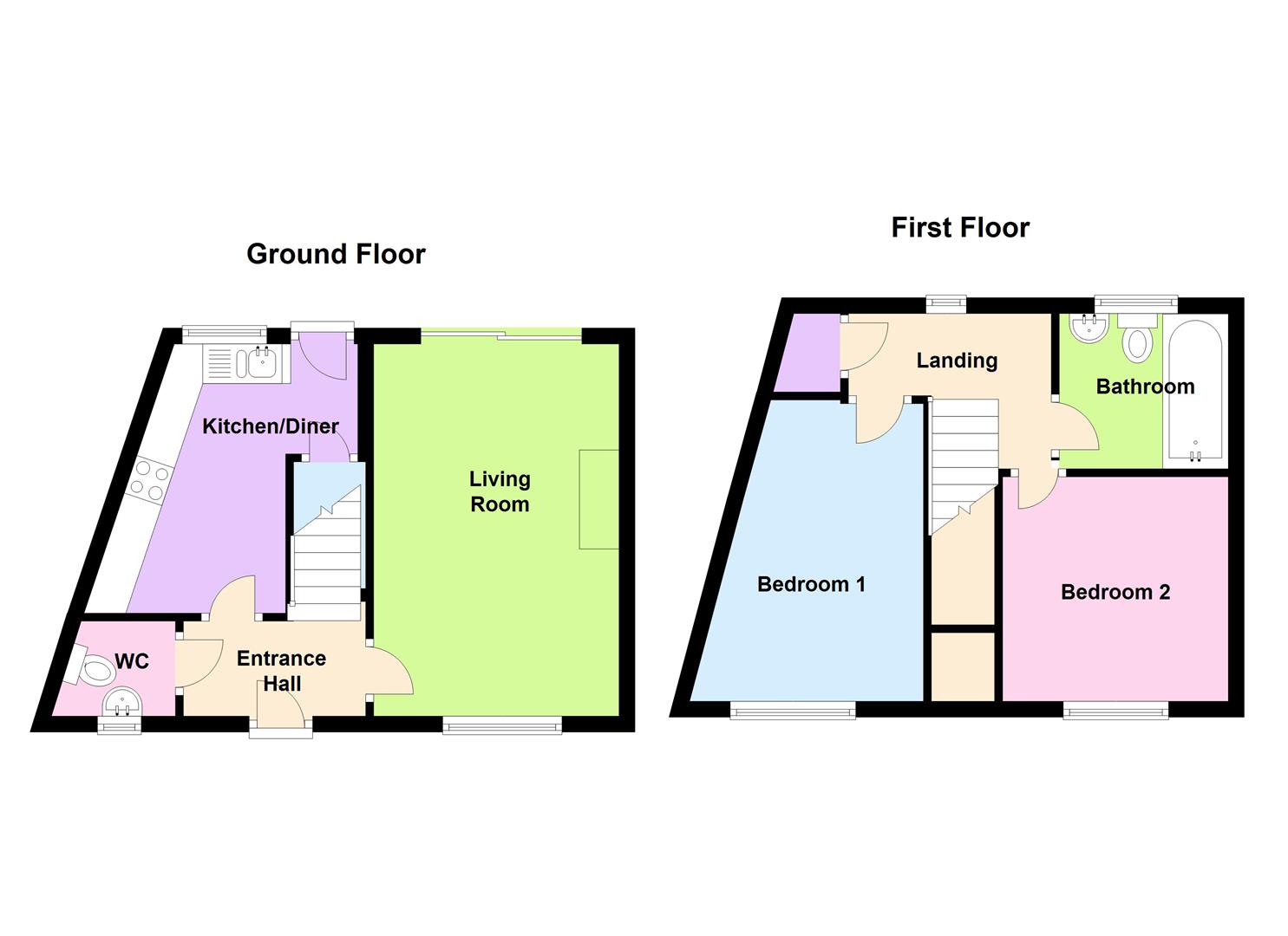 Floorplan for Brewer Walk, Crossways, Dorchester