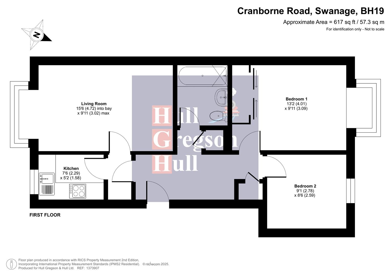 Floorplan for Cranborne Road, Swanage
