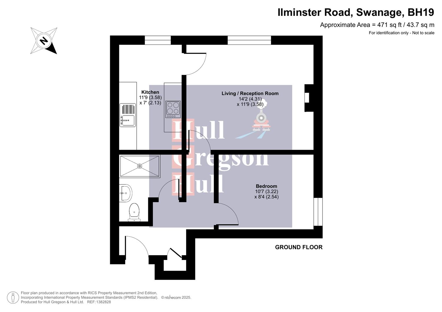 Floorplan for CRANBORNE, Ilminster Road, Swanage