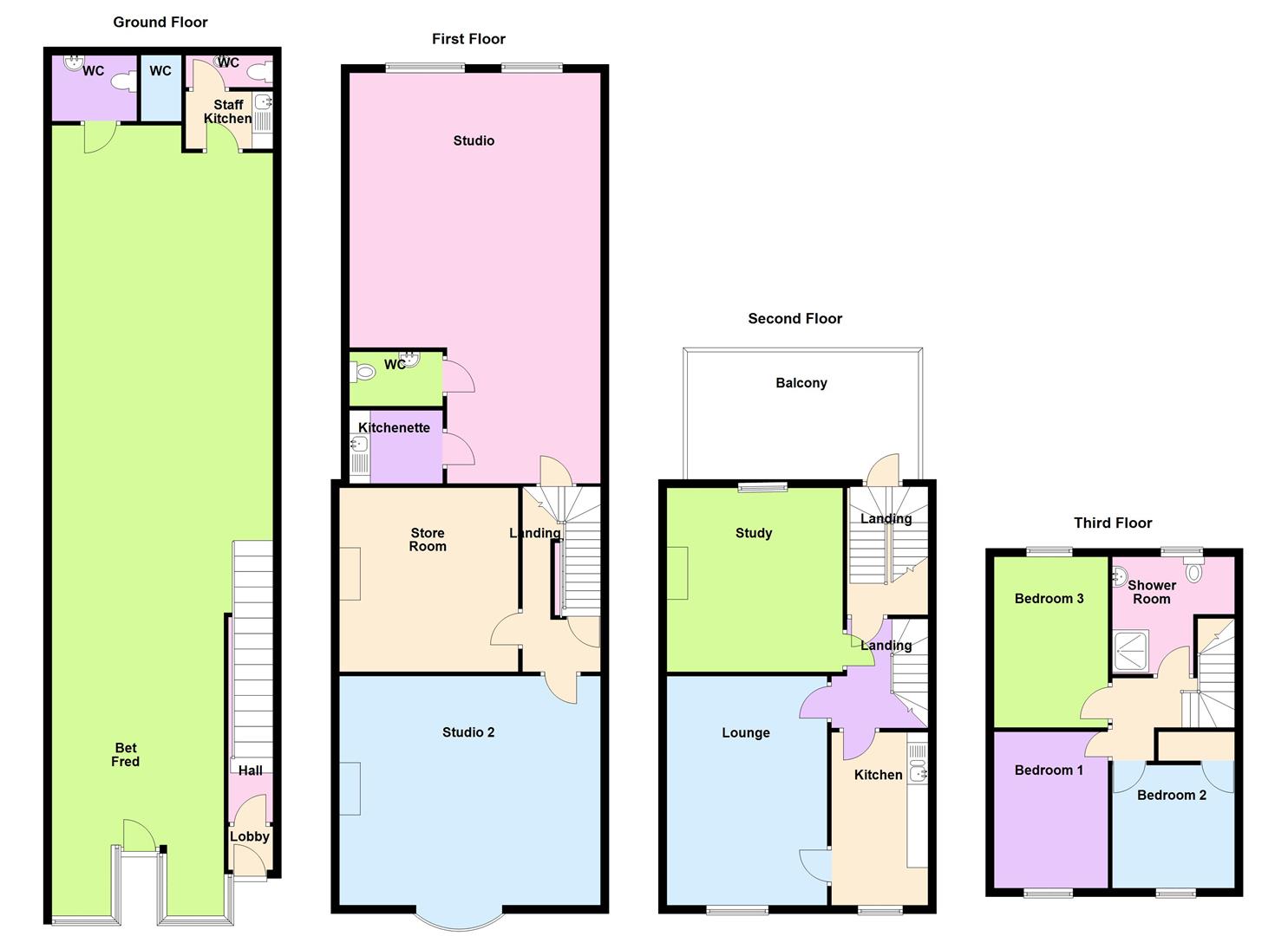 Floorplan for Frederick Place, Weymouth