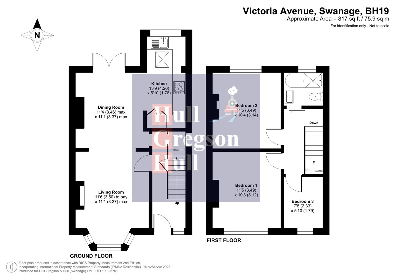 Floorplan for Victoria Avenue, Swanage
