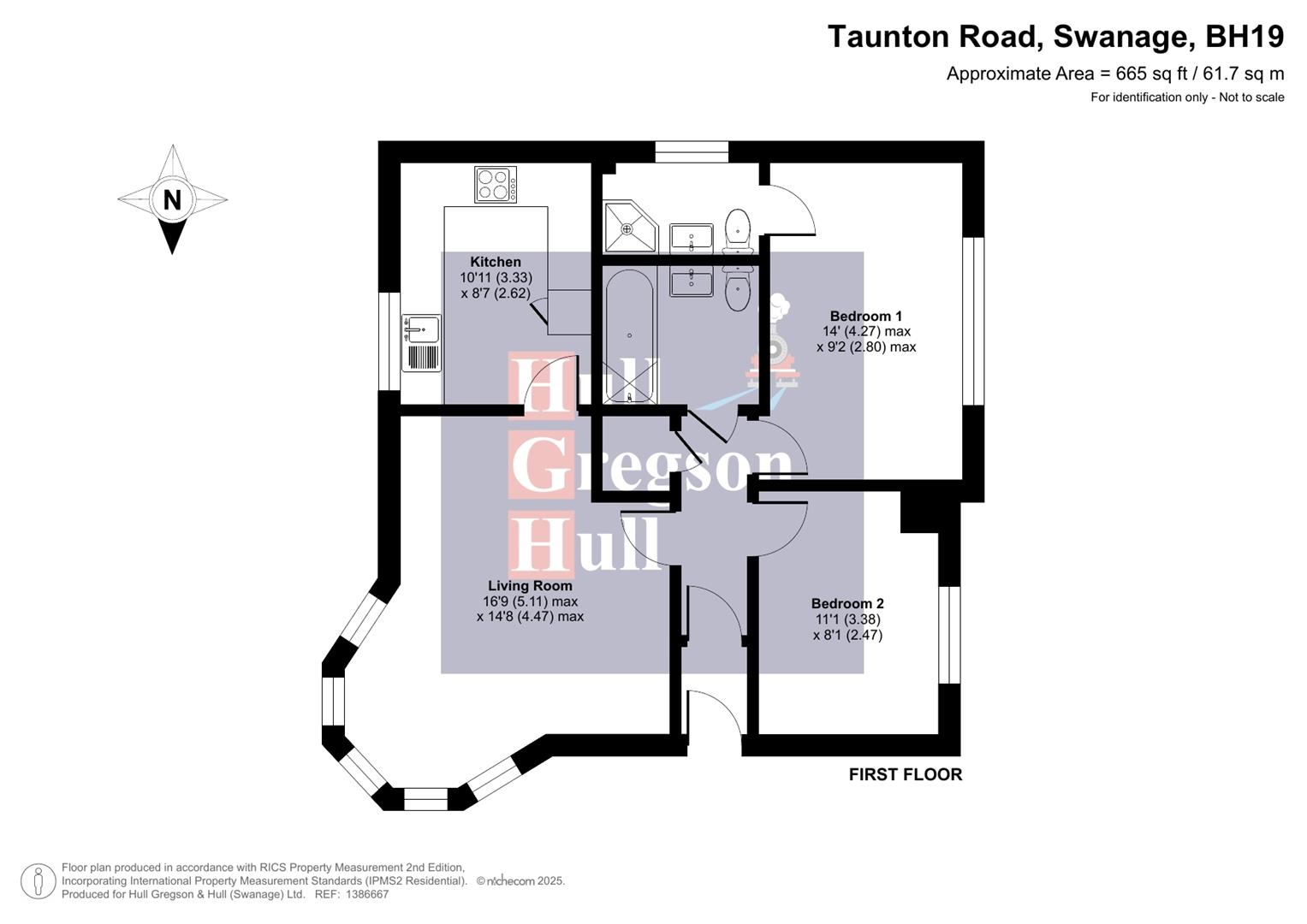 Floorplan for Taunton Road, Swanage