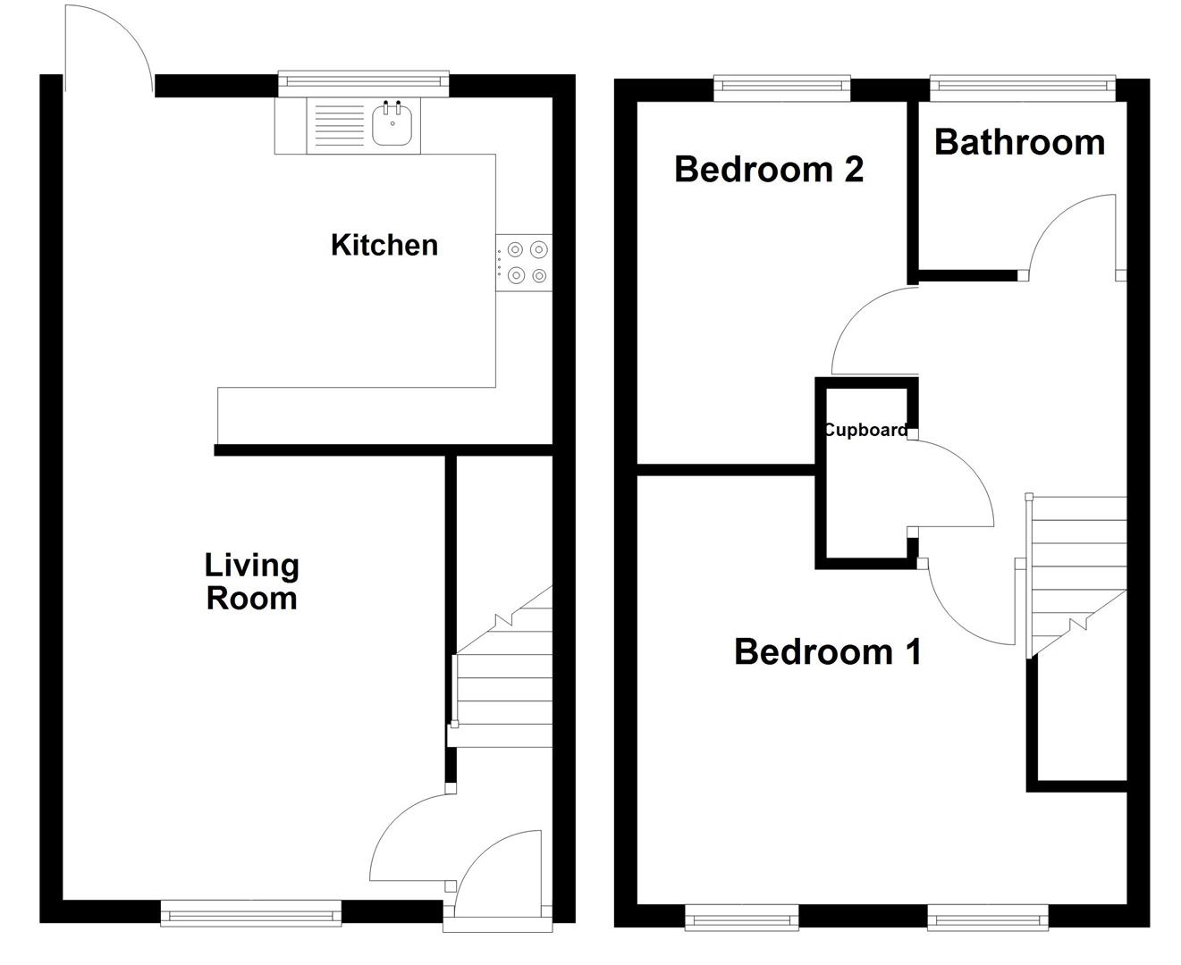 Floorplan for The Doves, Weymouth