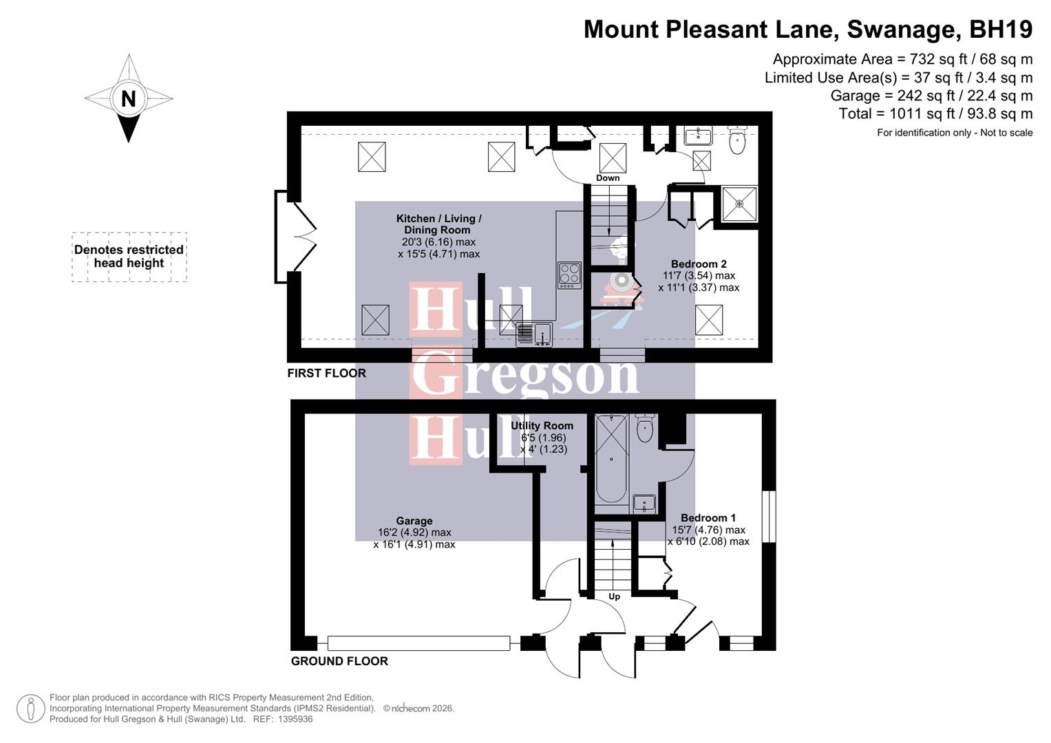 Floorplan for Mount Pleasant Lane, Swanage