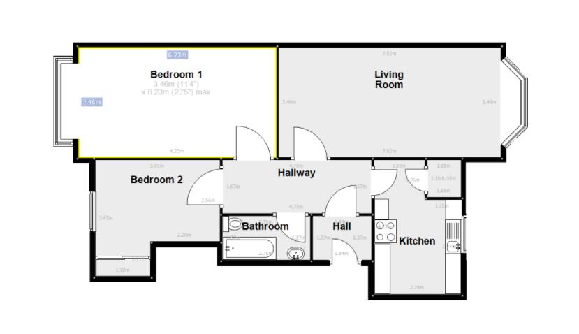 Floorplan for Kings Road West, Swanage