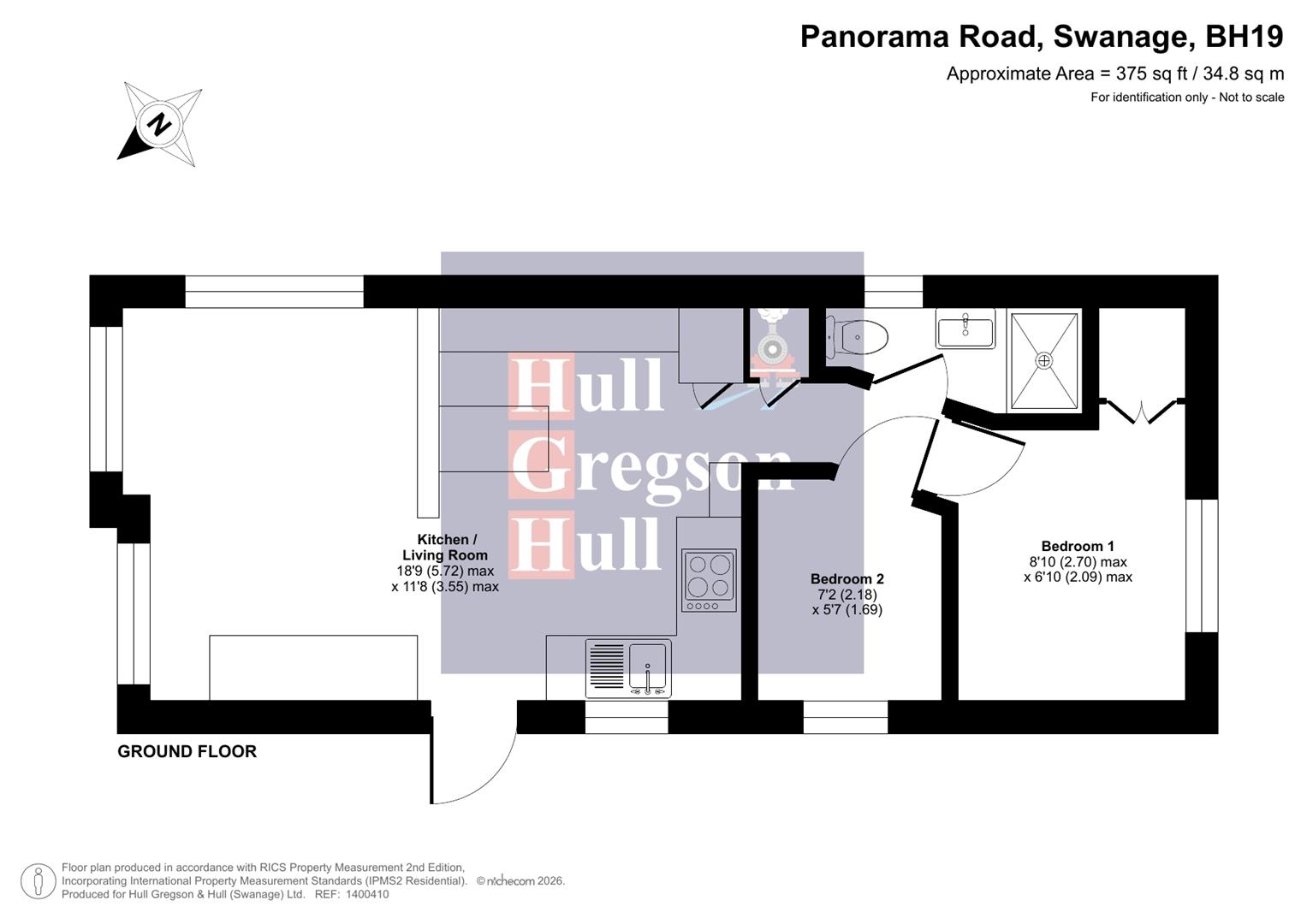 Floorplan for Swanage Bay view