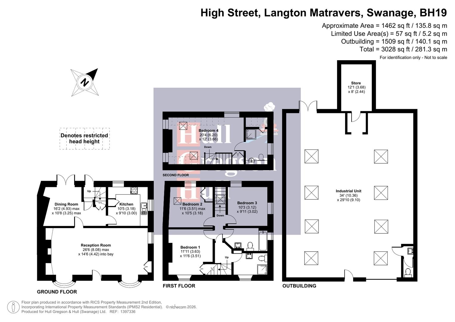 Floorplan for High Street, Langton Matravers, Swanage