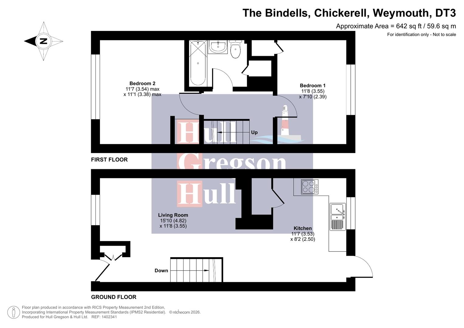 Floorplan for The Bindells, Chickerell, Weymouth