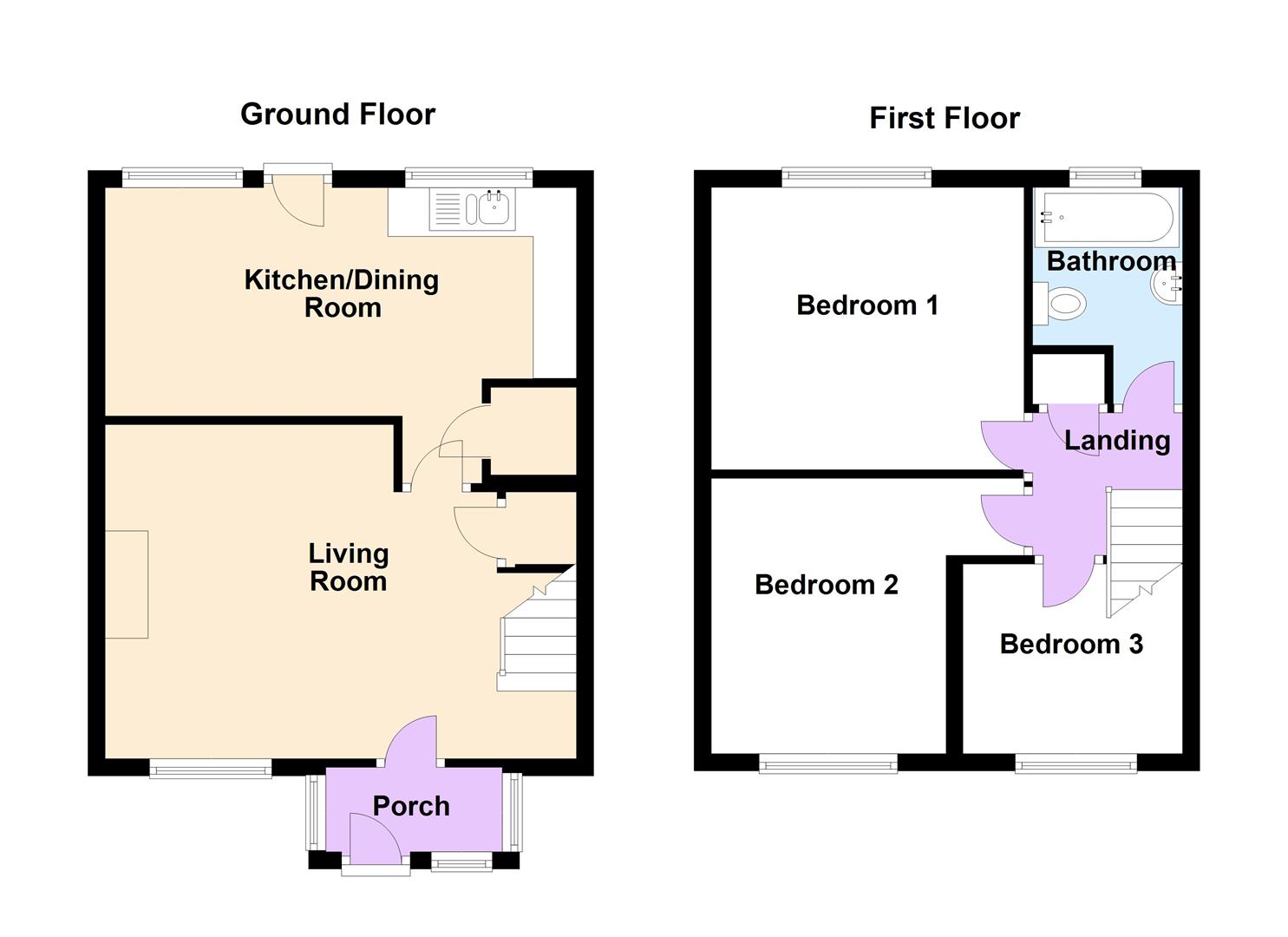 Floorplan for Lower Putton Lane, Chickerell, Weymouth