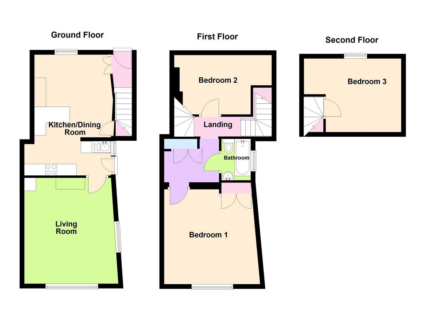 Floorplan for Belle Vue, Weymouth