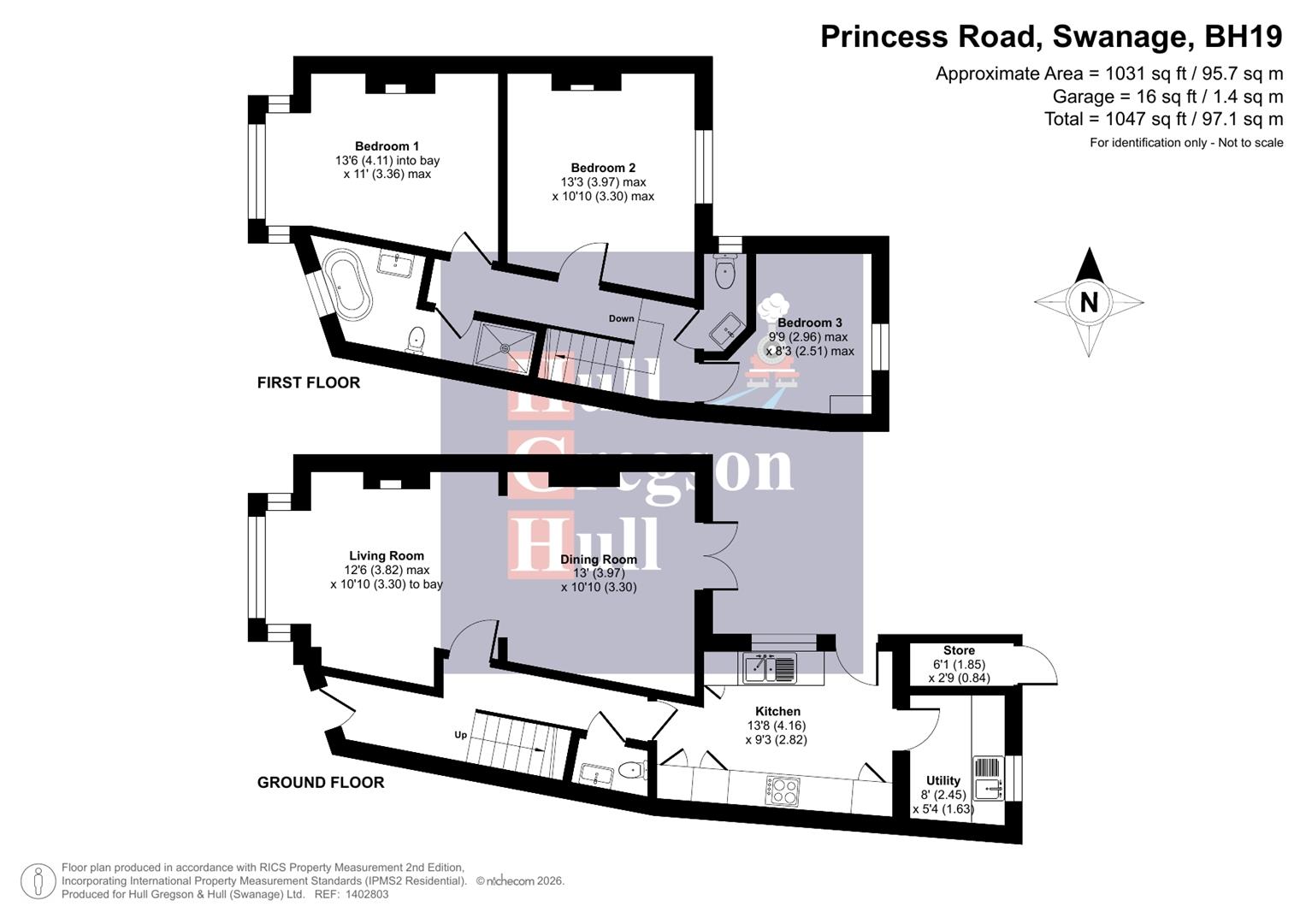 Floorplan for Princess Road, Swanage