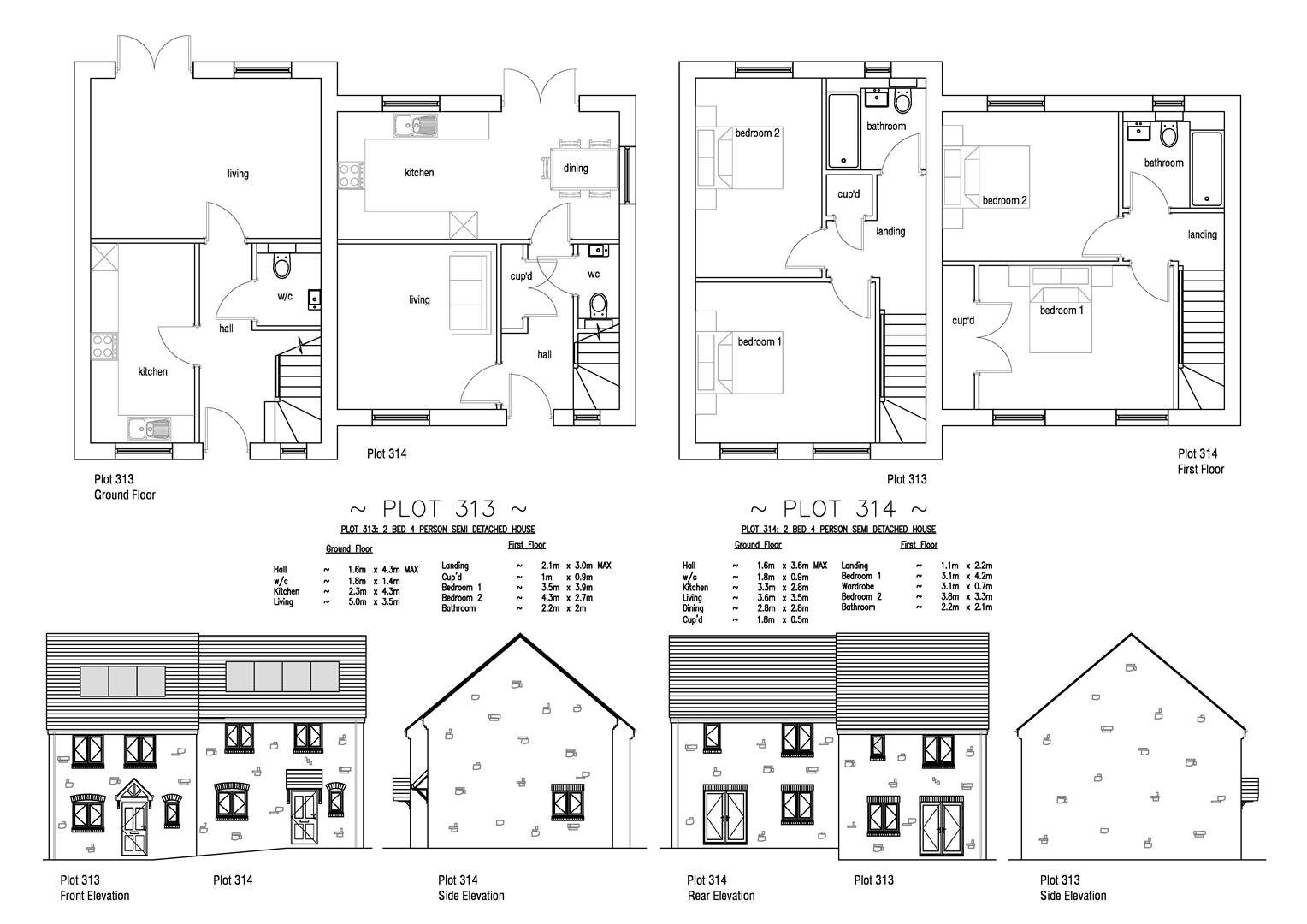 Floorplan for Plot 313 Curtis Fields, 91 Grove Avenue, Weymouth DT4 0TS