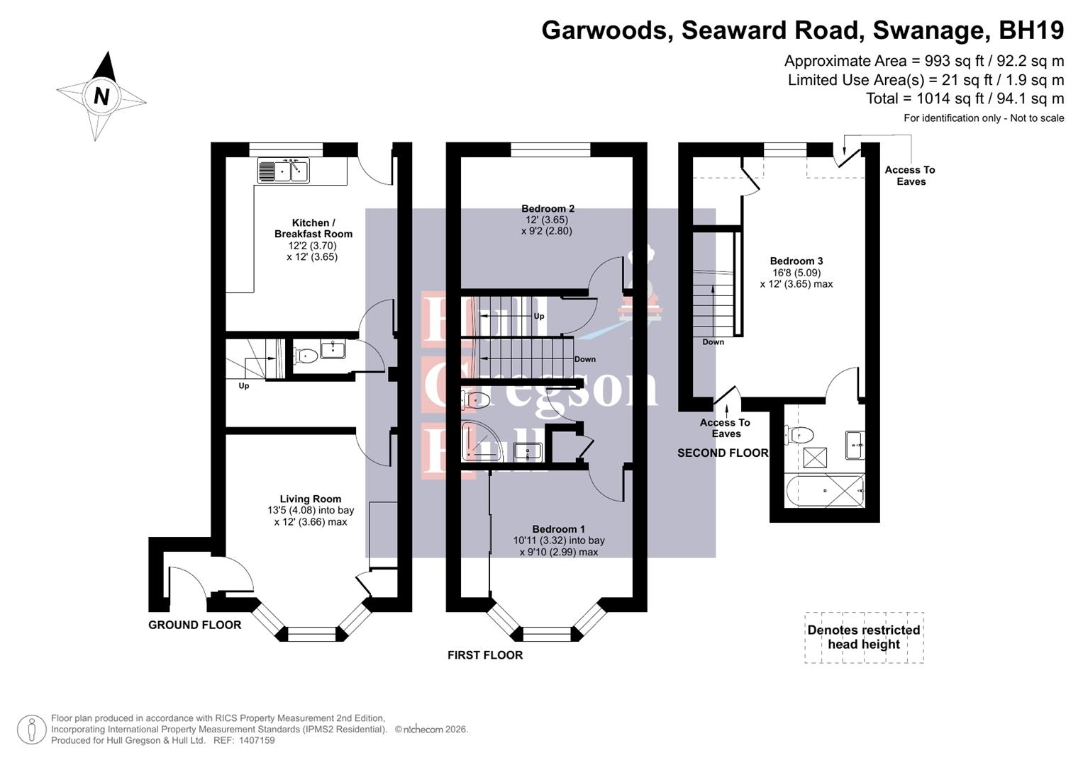 Floorplan for Seaward Road, Swanage
