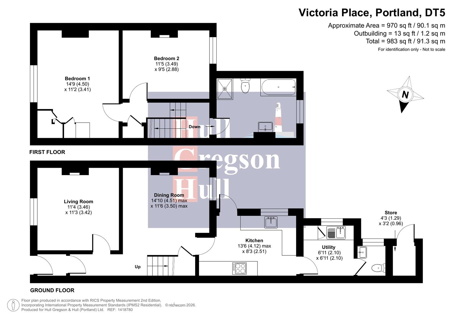 Floorplan for Victoria Place, Portland