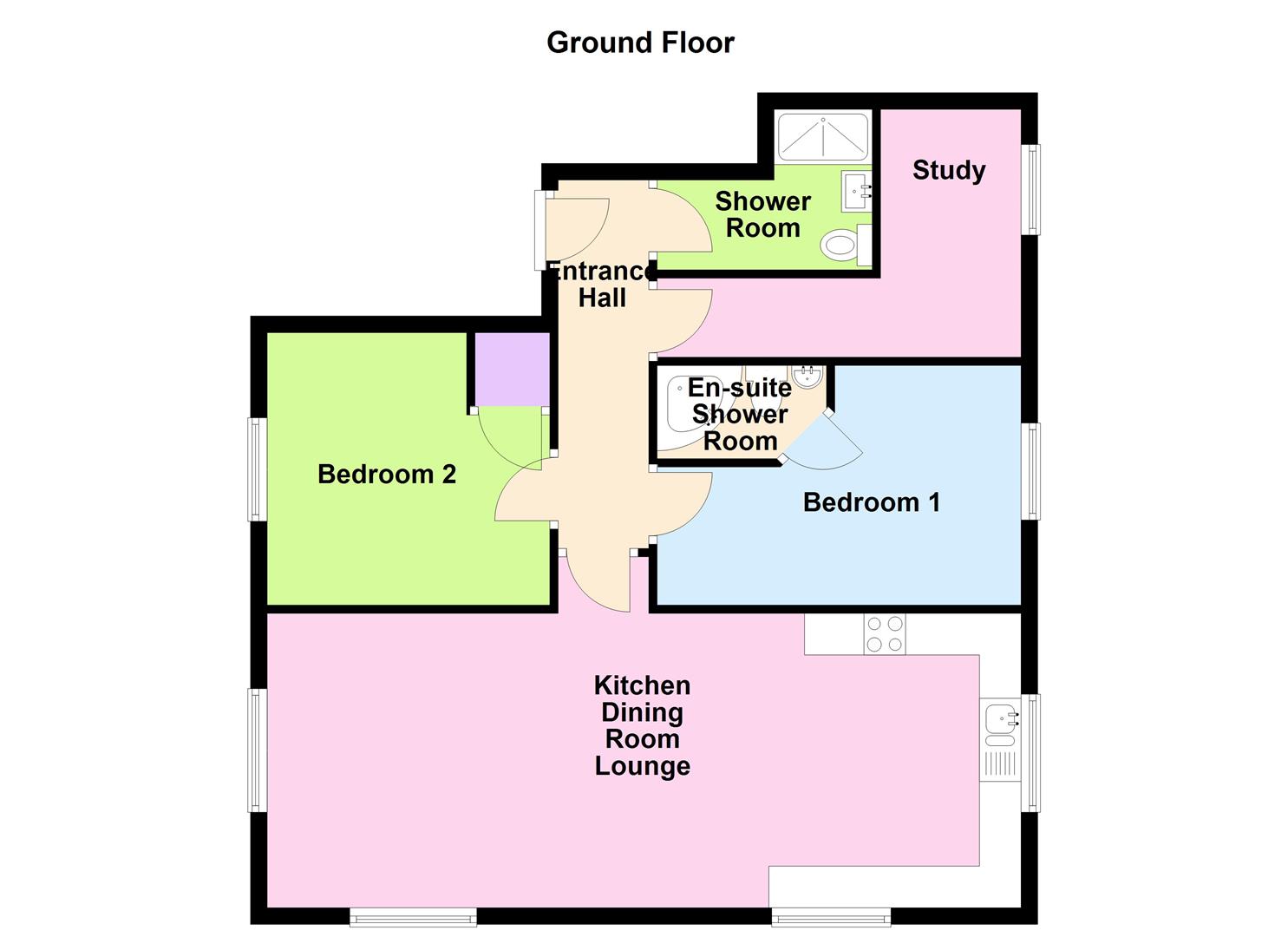 Floorplan for Flat 8 Sunnybank, 4-6 Wyke Road, Weymouth
