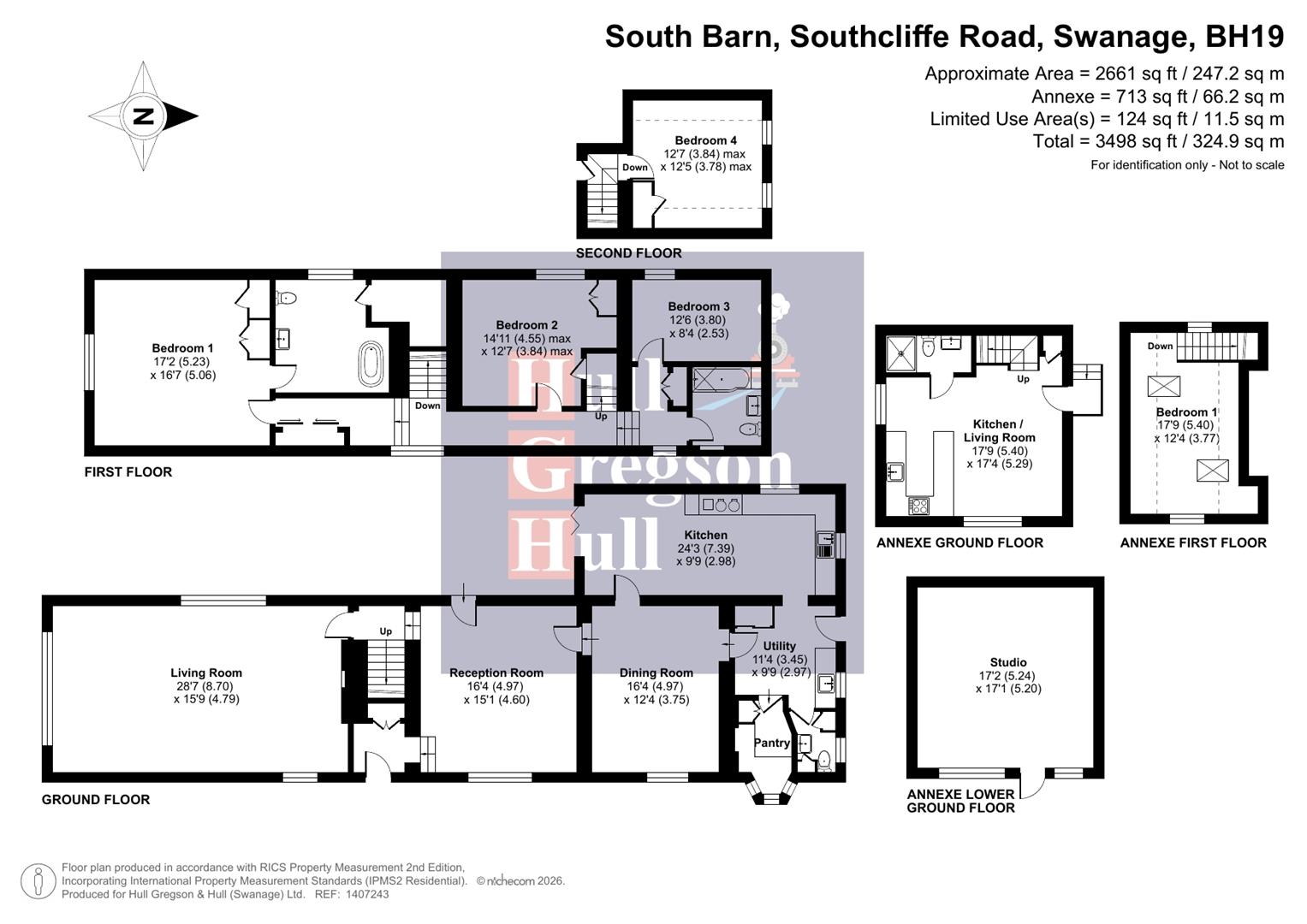 Floorplan for Southcliffe Road, Swanage