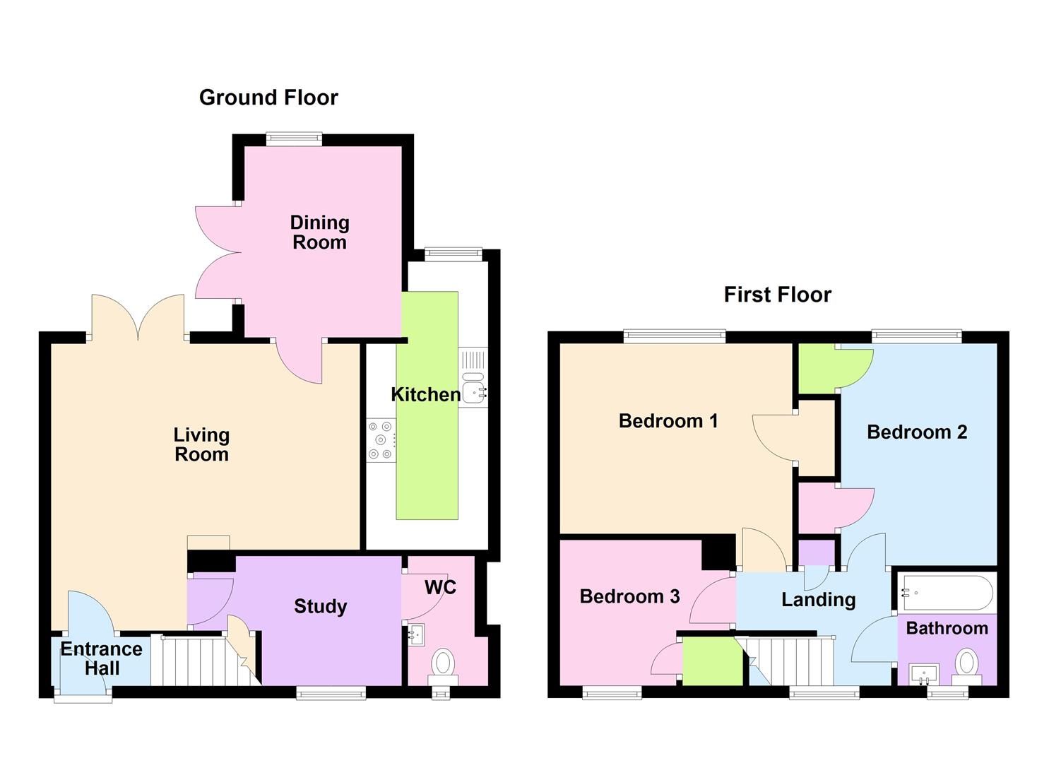 Floorplan for Cobham Drive, Weymouth