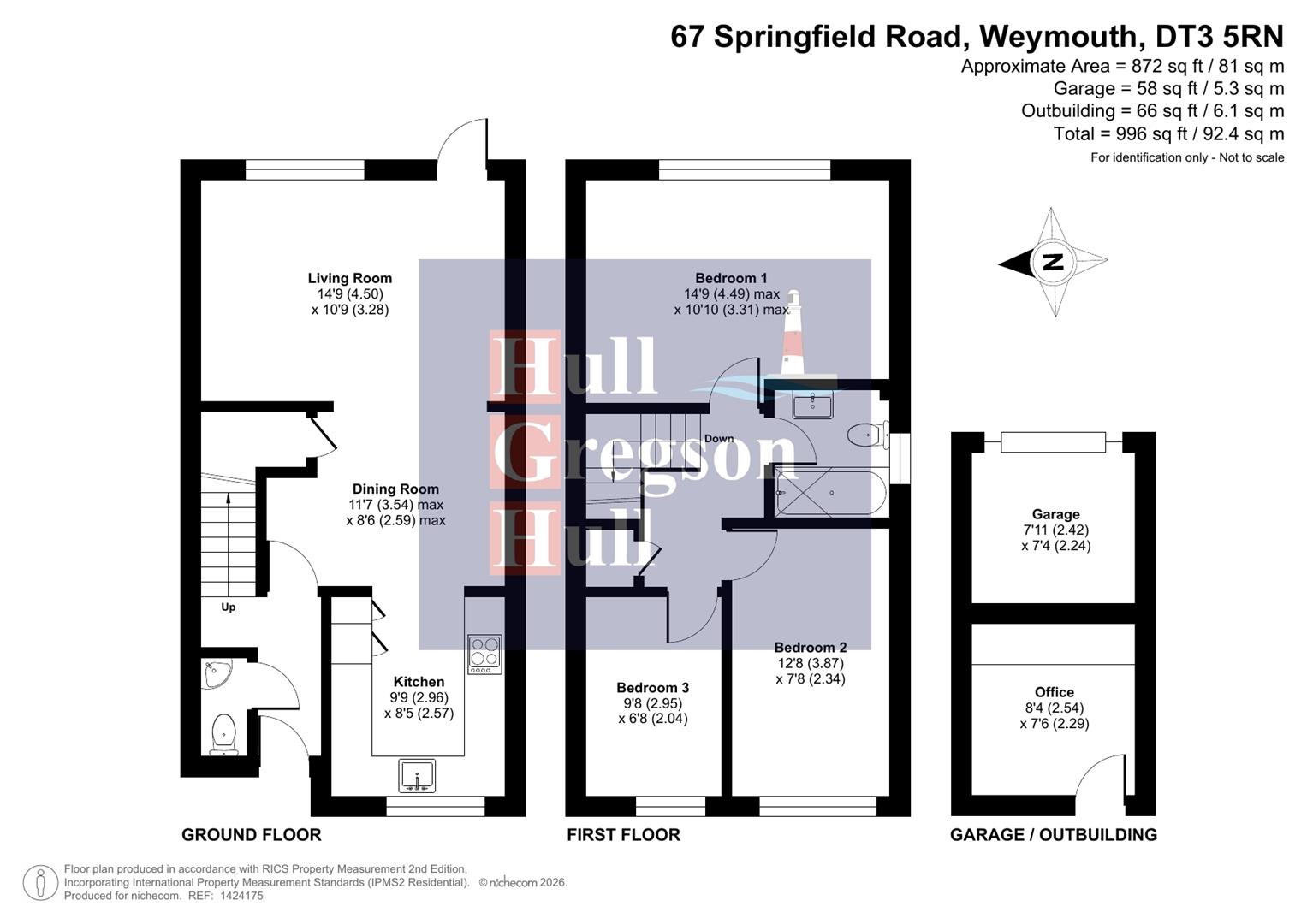 Floorplan for Springfield Road, Weymouth