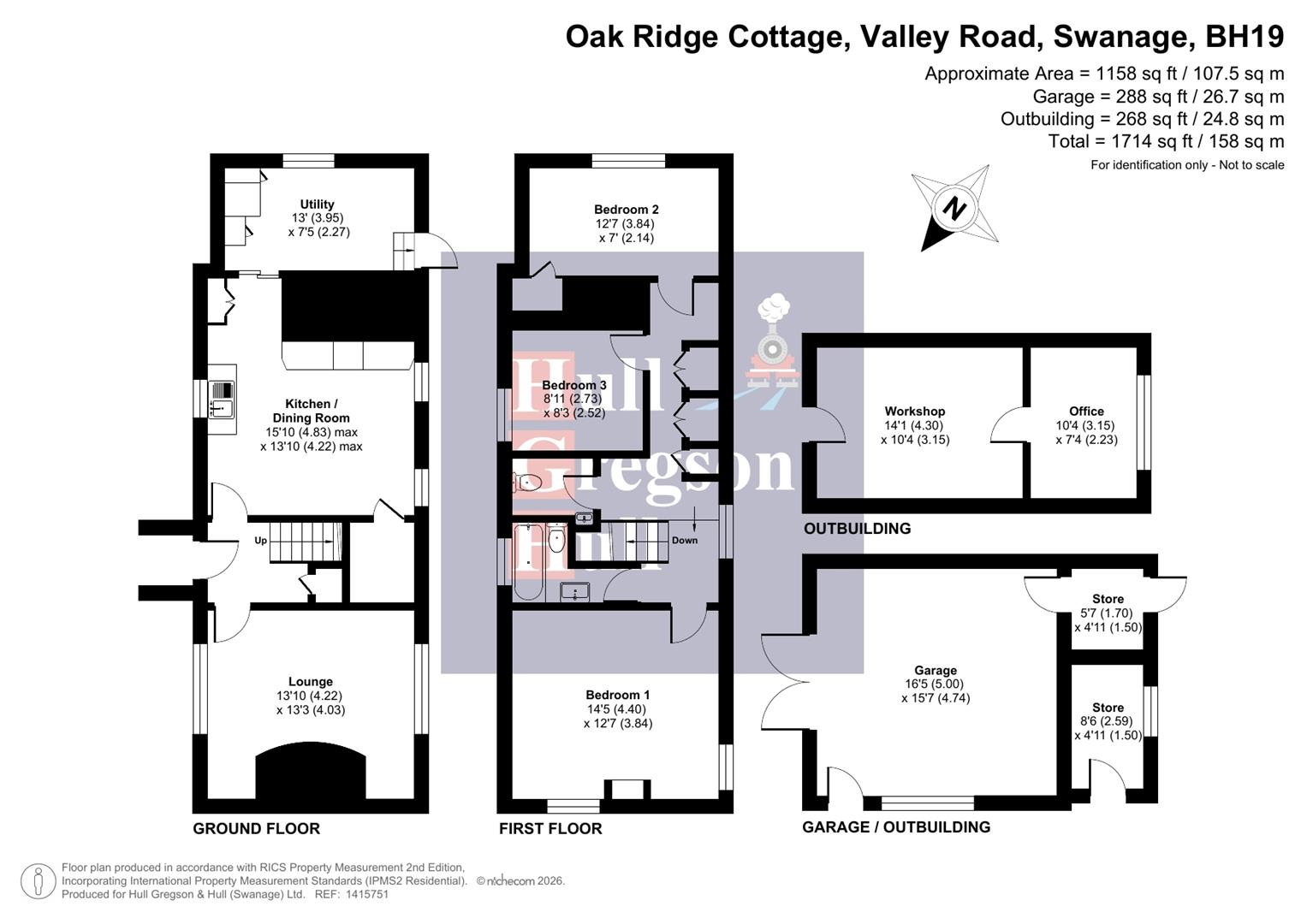 Floorplan for Valley Road, Swanage