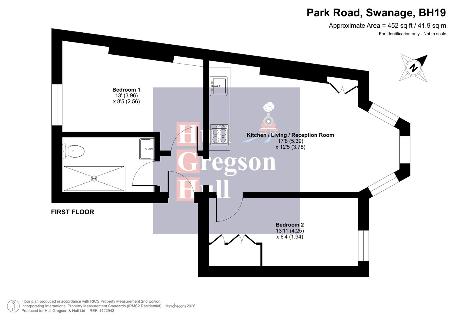 Floorplan for 56 Park Road, Swanage