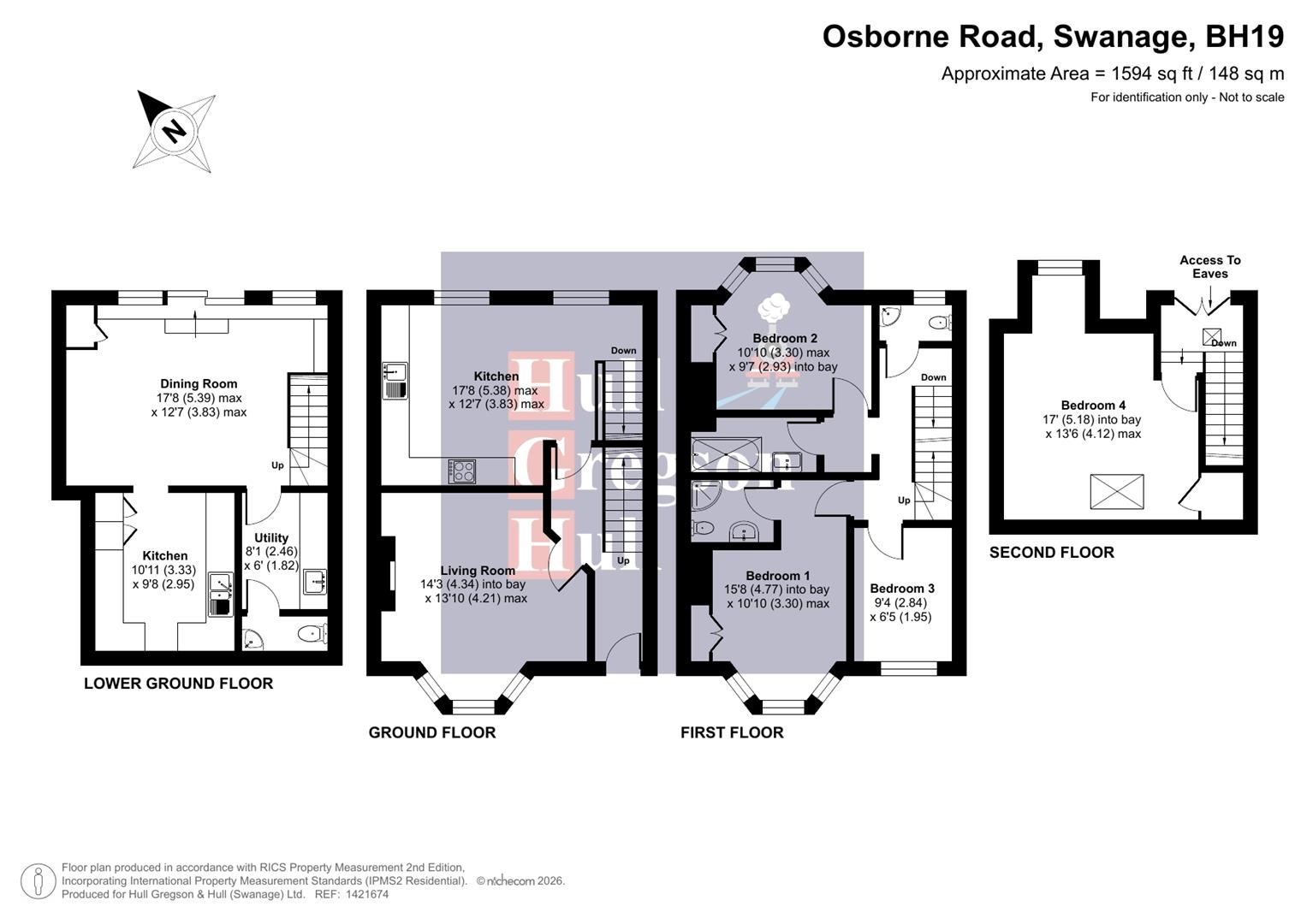 Floorplan for Osborne Road, Swanage