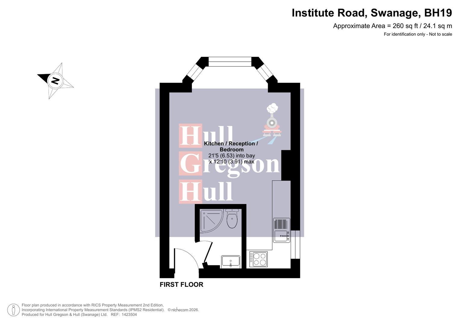 Floorplan for Institute Road, Swanage