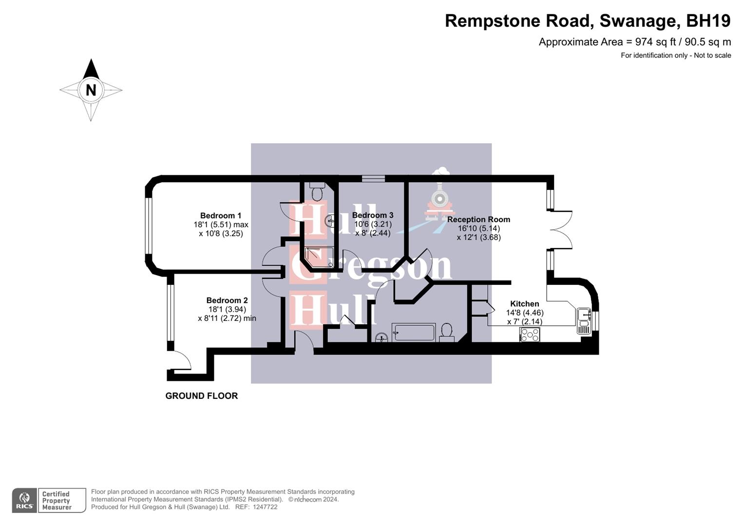 Floorplan for Rempstone Road, Swanage