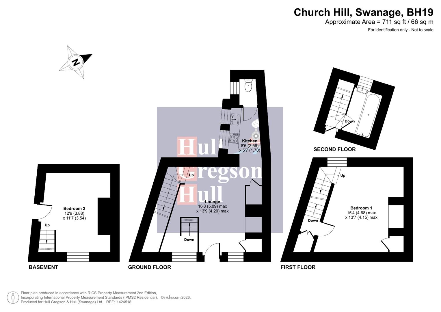 Floorplan for Church Hill, Swanage