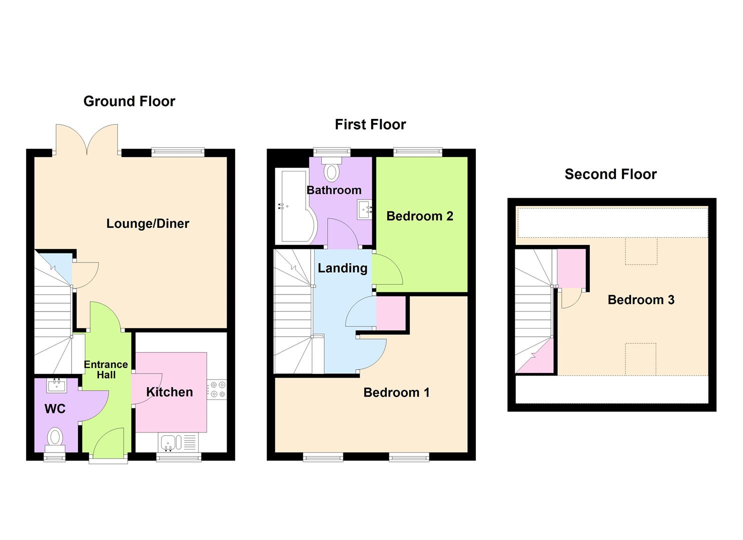 Floorplan for Dorchester Road, Stratton, Dorchester
