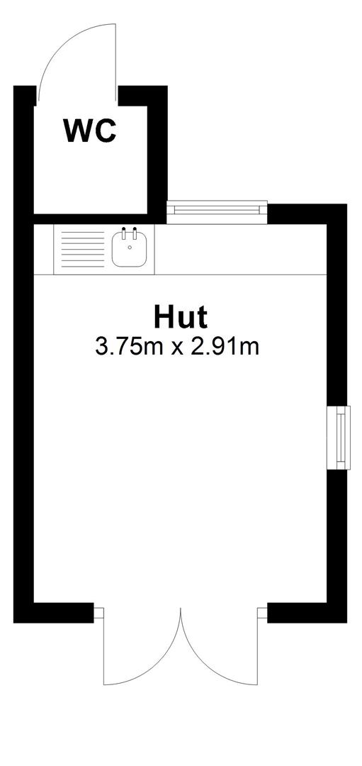 Floorplan for Beach Hut, Portland Bill, Portland