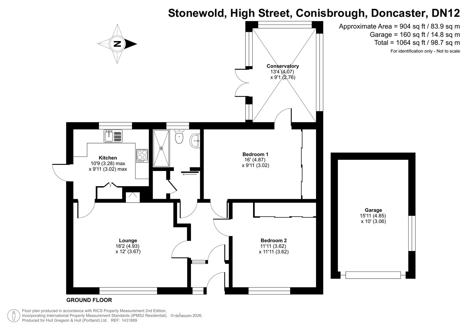 Floorplan for High Street, Conisbrough