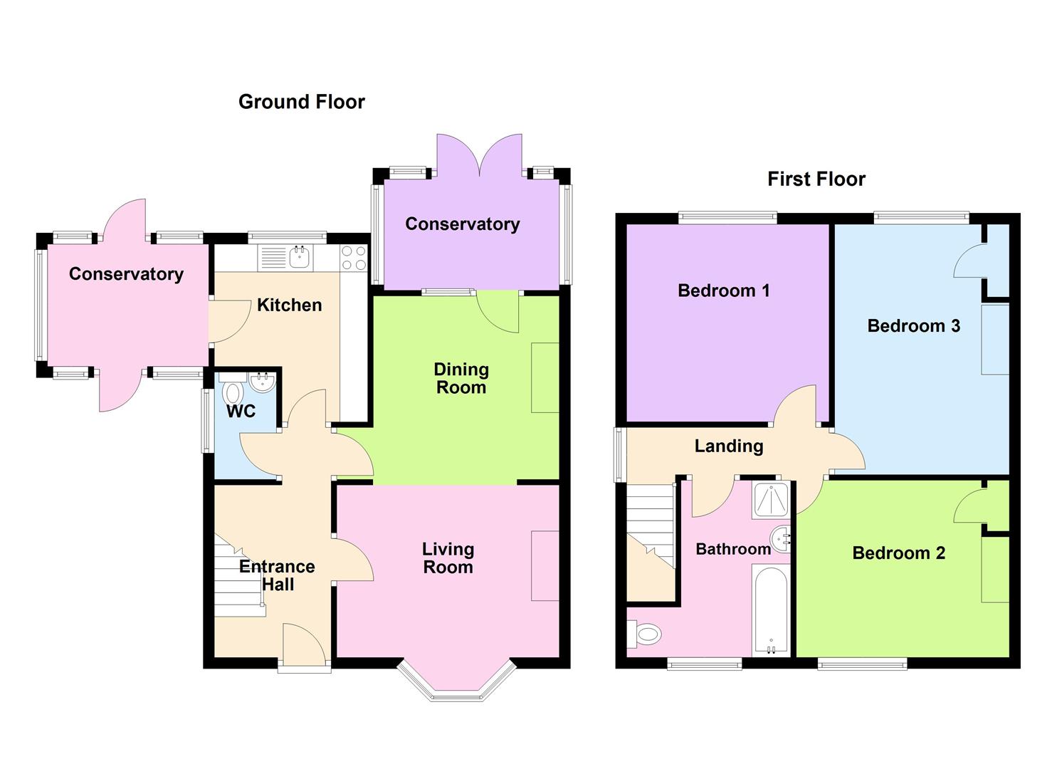 Floorplan for Sussex Road, Weymouth