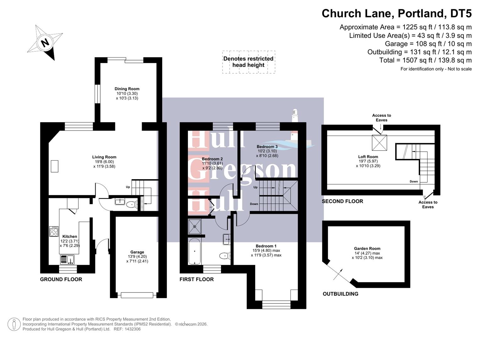 Floorplan for Church Lane, Portland