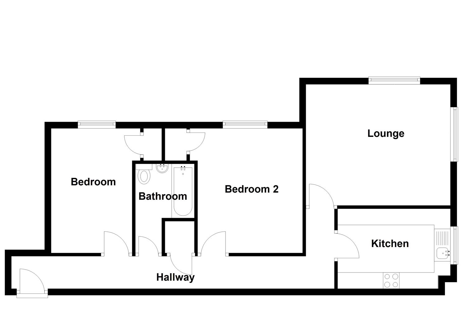 Floorplan for Mowlem Court, Rempstone Road, Swanage