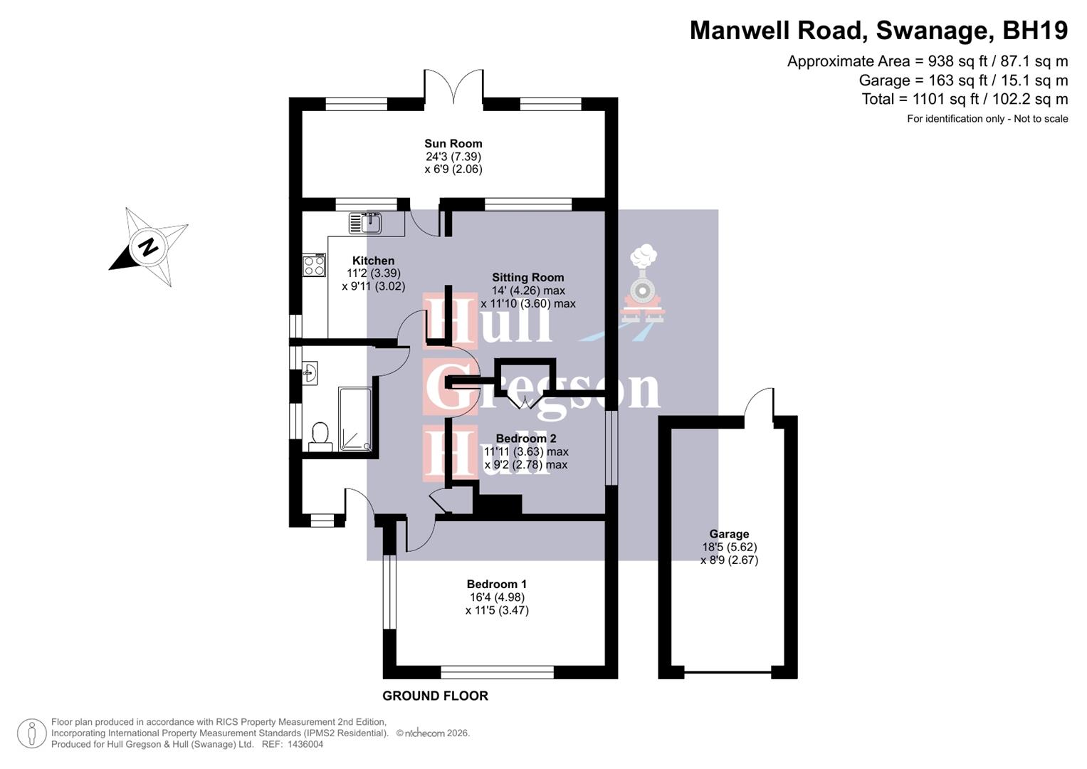 Floorplan for Manwell Road, Swanage
