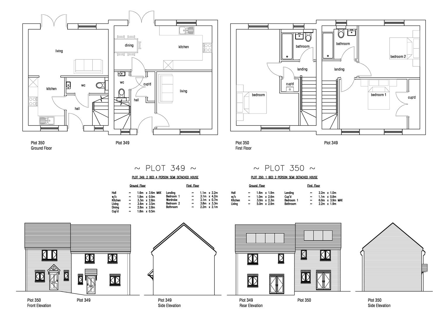 Floorplan for Plot 349 Curtis Fields, 66 Curtis Fields, Weymouth, DT4 0TS