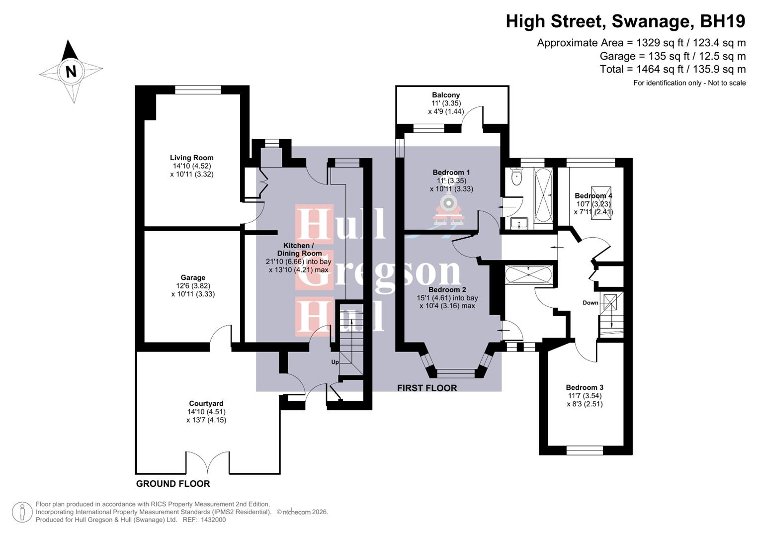 Floorplan for 74c High Street, Swanage