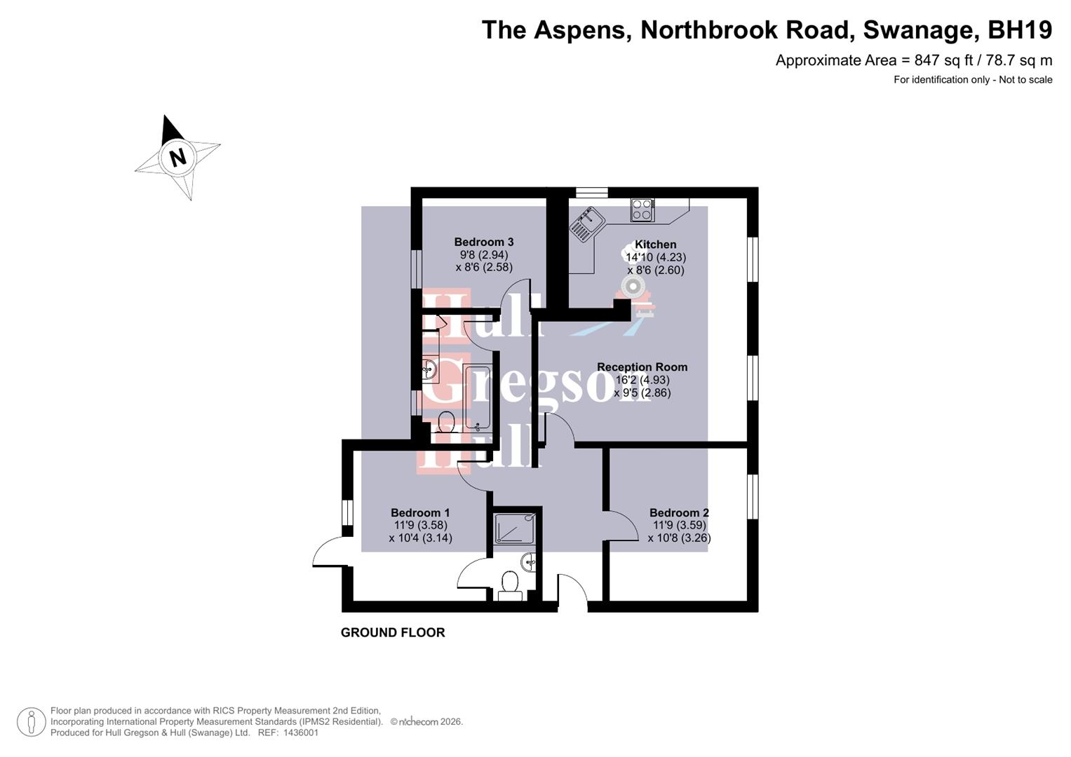 Floorplan for Northbrook Road, Swanage