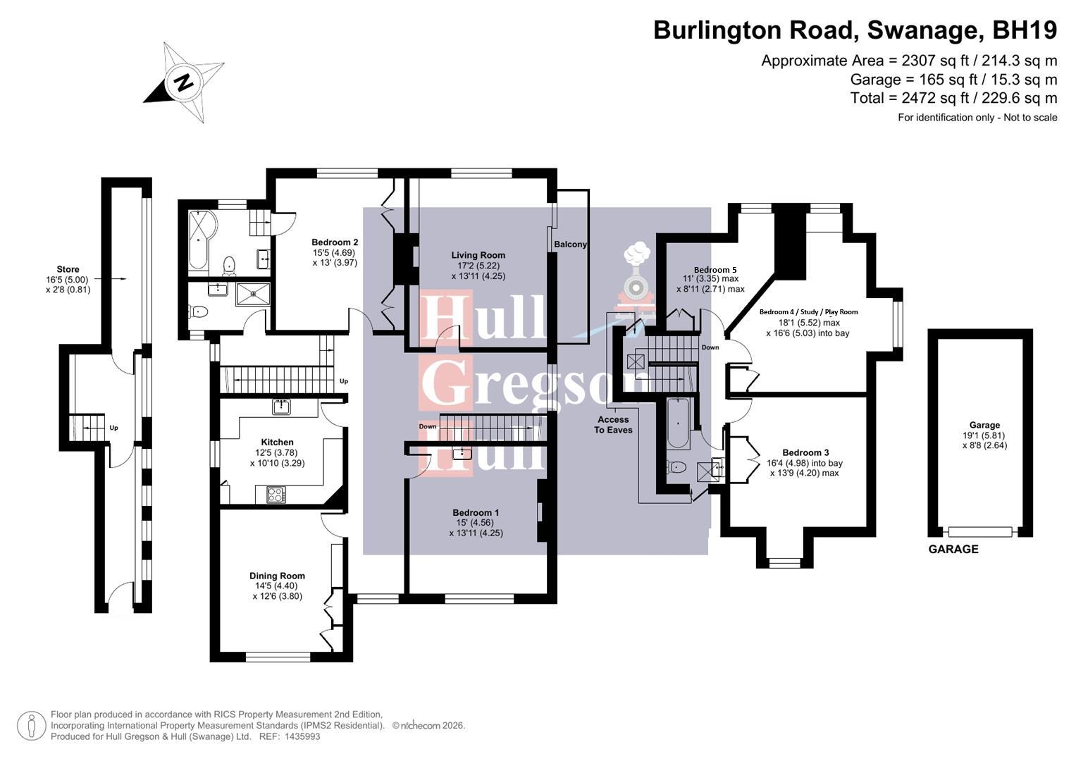 Floorplan for Burlington Road, Swanage