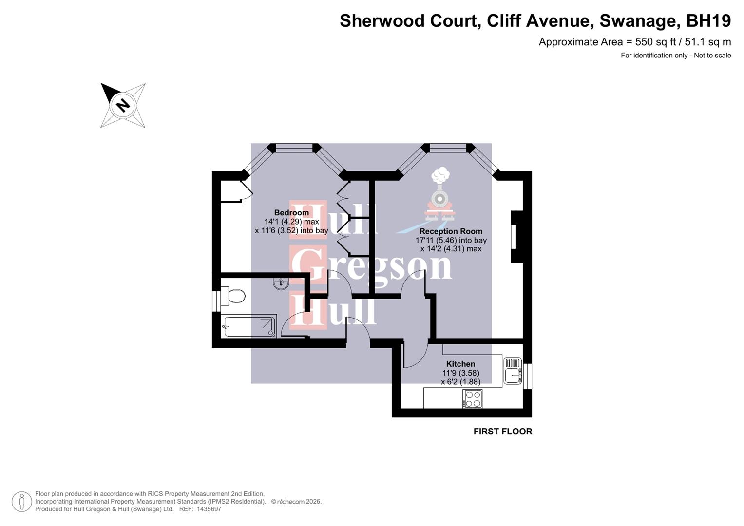 Floorplan for 2 Cliff Avenue, Swanage