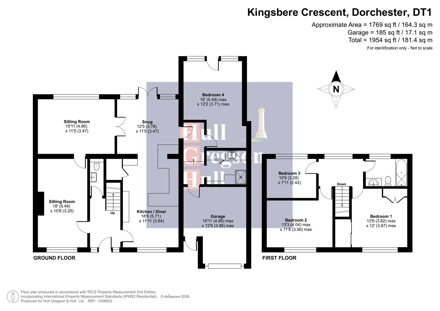 Floorplan for Kingsbere Crescent, Manor Park, Dorchester