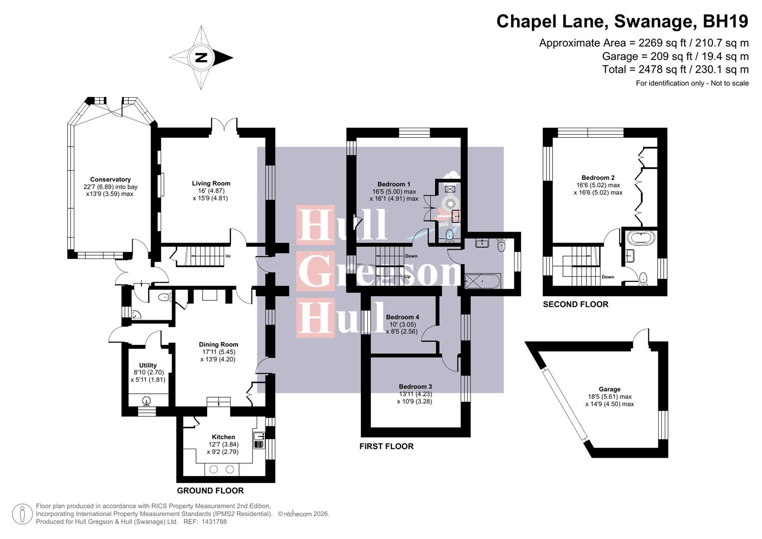 Floorplan for Clarence Cottage, Swanage