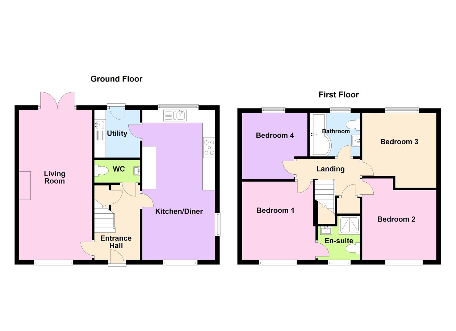 Floorplan for Courage Way, Chickerell, Weymouth