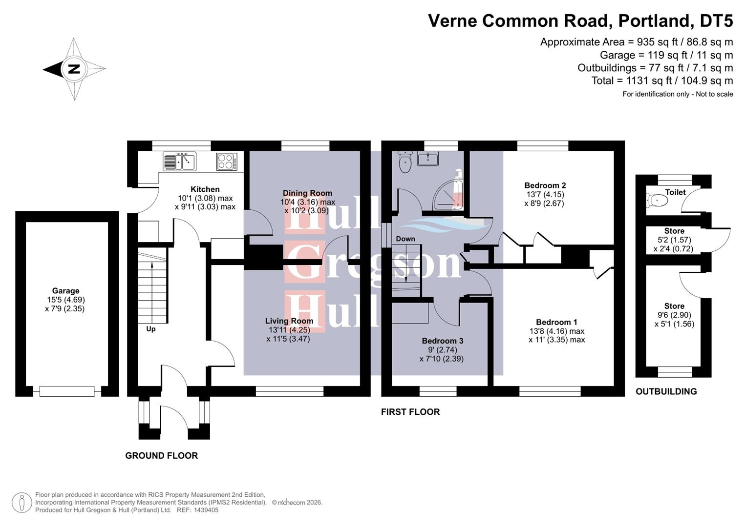 Floorplan for Verne Common Road, Portland