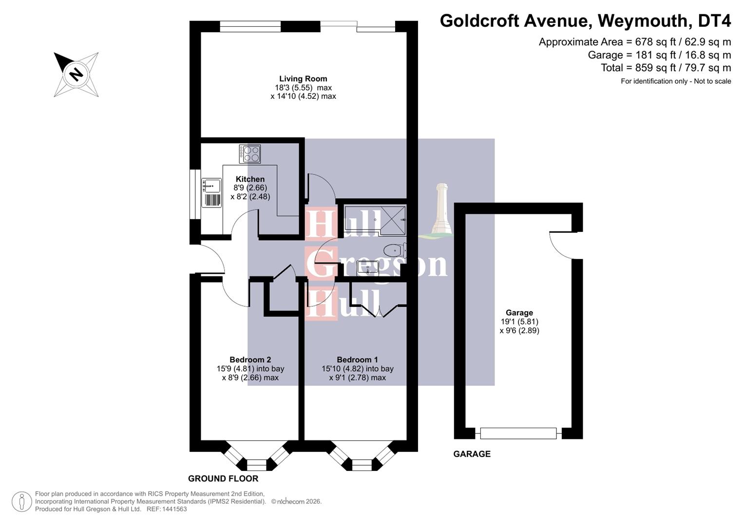 Floorplan for Goldcroft Avenue, Weymouth