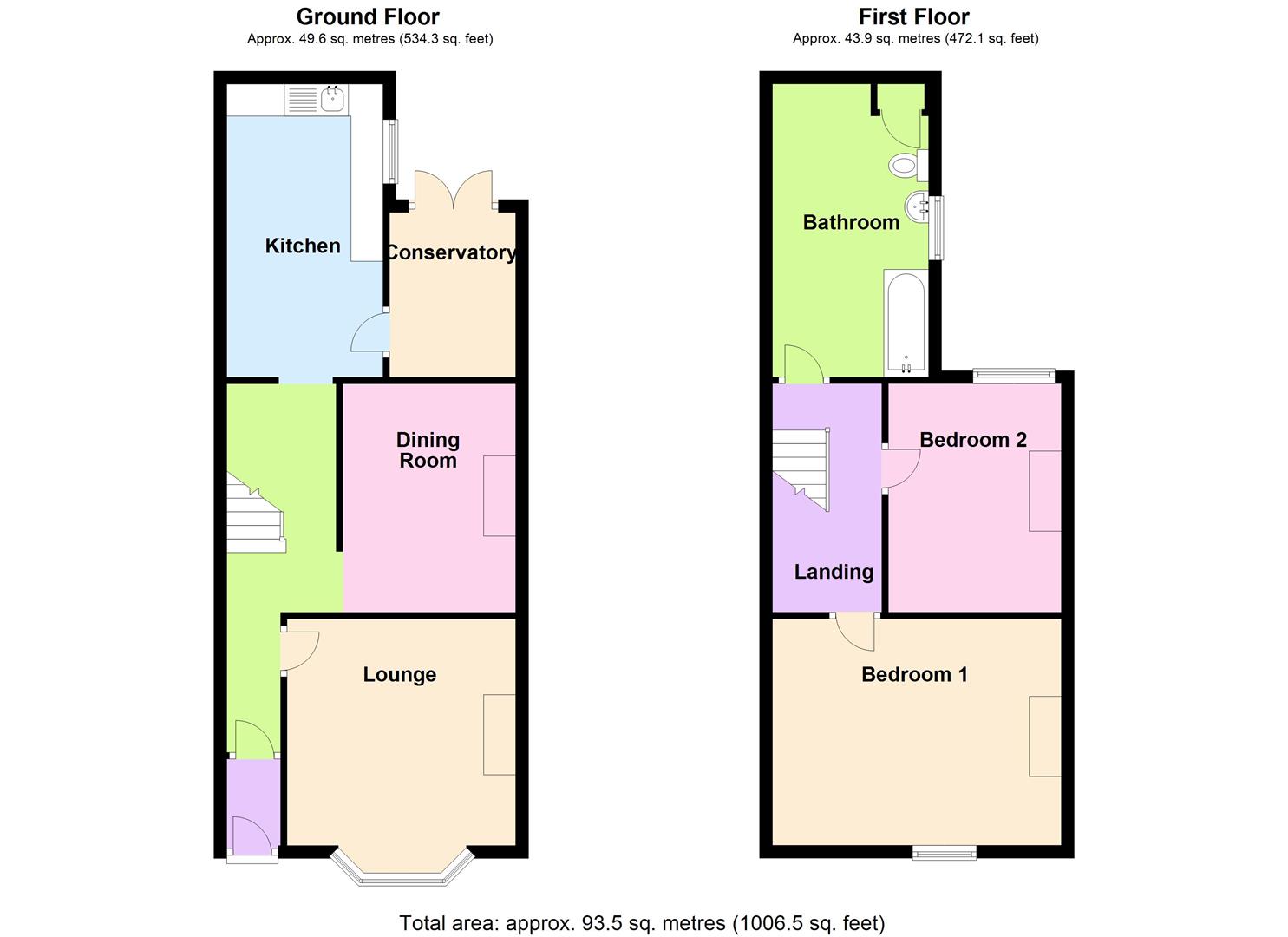 Floorplan for Belle Vue Terrace, Portland