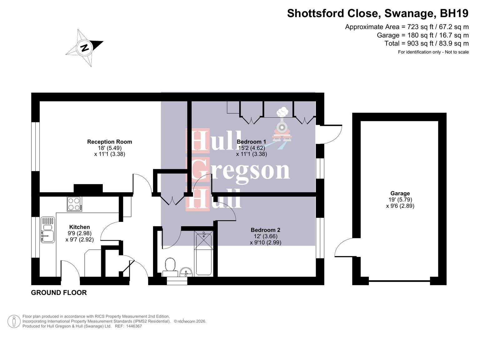 Floorplan for Shottsford Close, Swanage