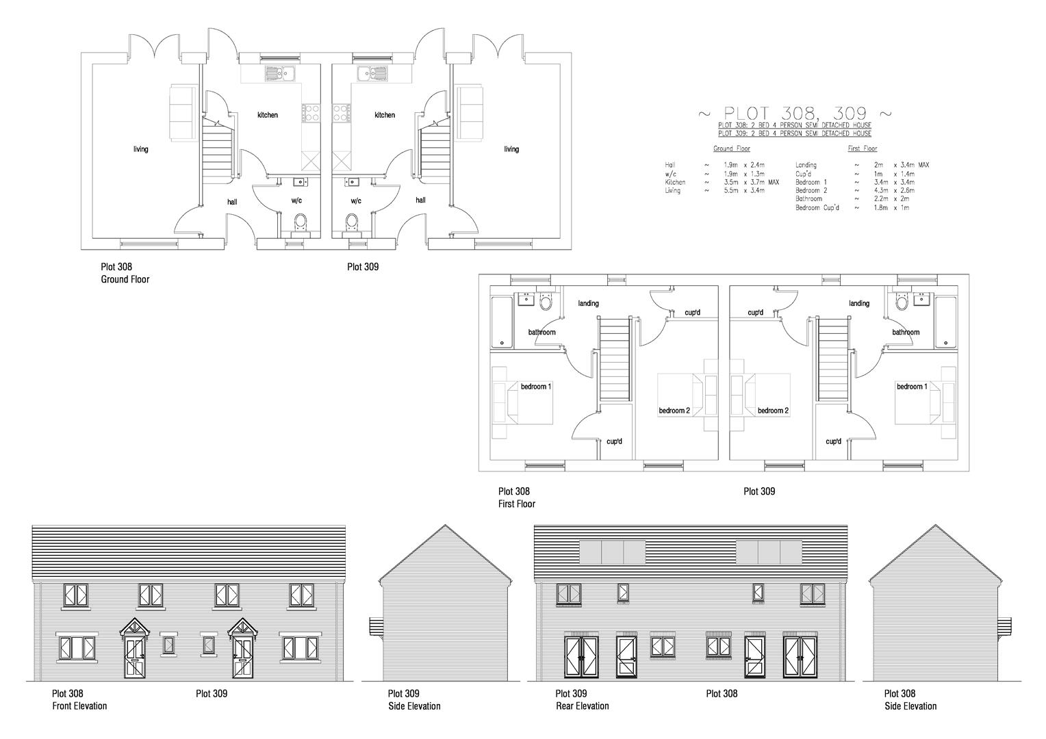 Floorplan for Plot 308 Curtis Fields, 35 Blossom Grove, Weymouth, DT4 0FS